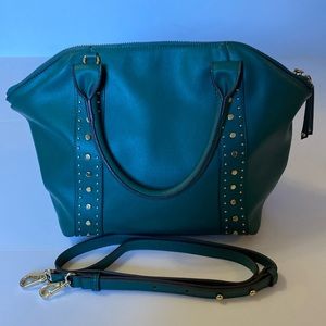 INC International Concepts Gigii Woodland Green Faux Leather Medium Satchel